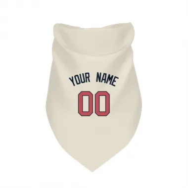 Atlanta Braves Biff Pocoroba Cream Pet Jersey for Dog & Cat