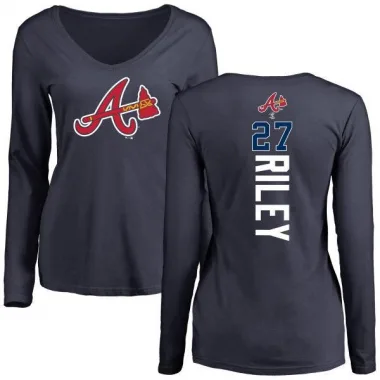 Jeff Francoeur Atlanta Braves Women's Black Midnight Mascot V-Neck T-Shirt 